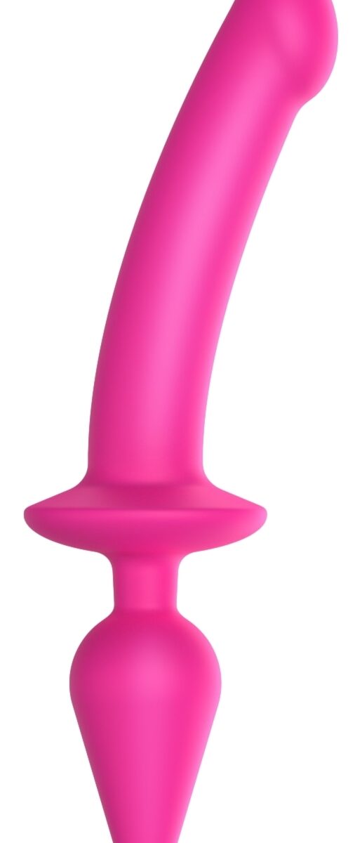 plug dildo switch strap on me s 13 x 28cm rose