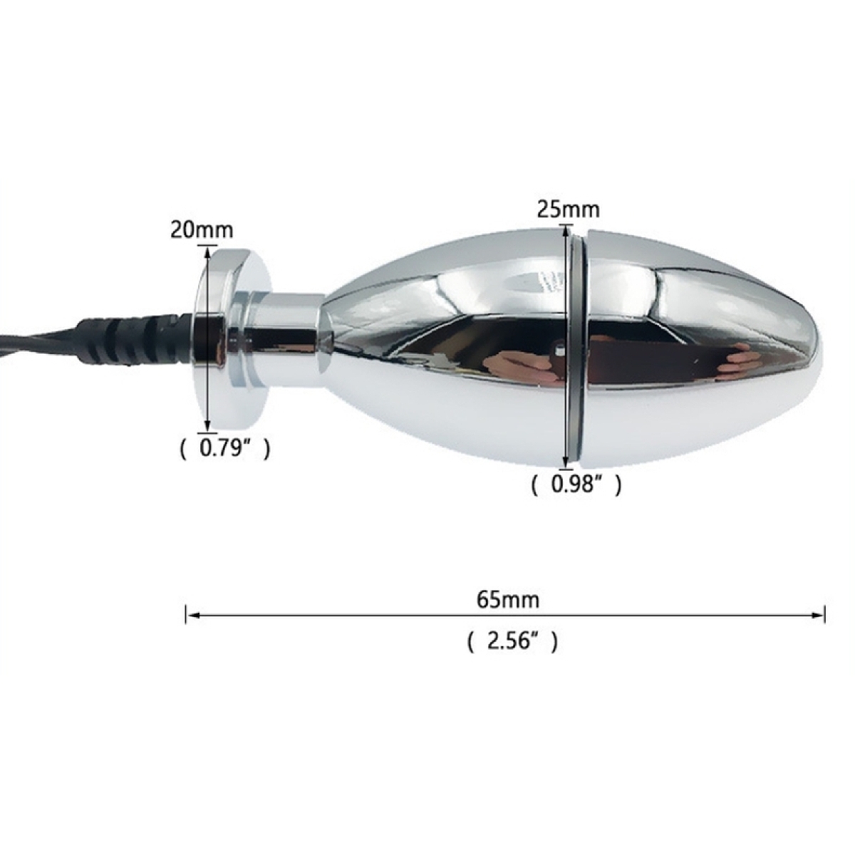 plug electro bipolar silver 7 x 25cm 2