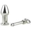 plug en metal arsenal 8 x 37cm gris laisse poigne en cuir 1m 1