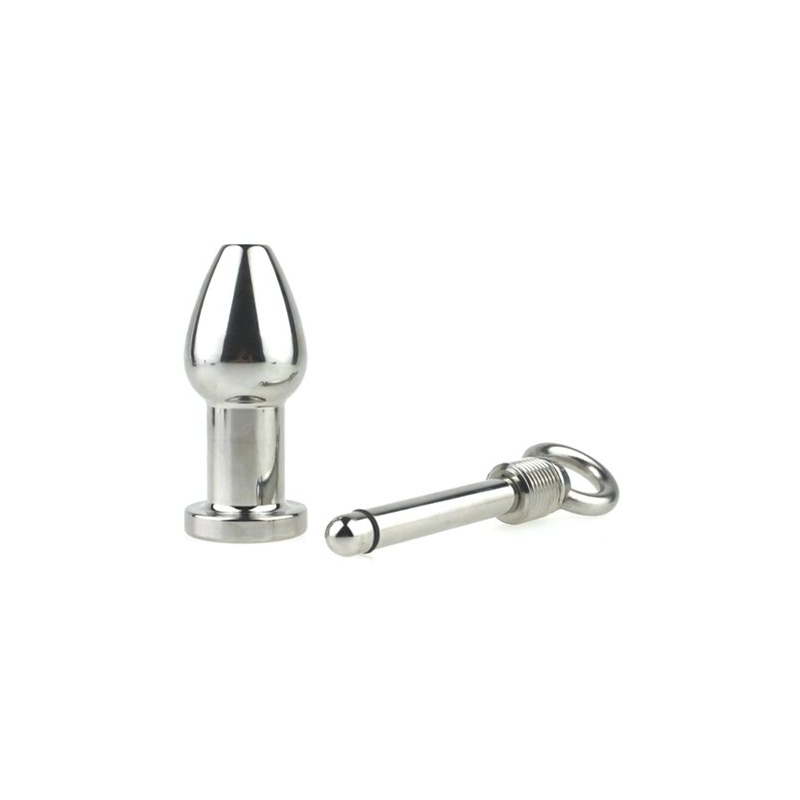 plug en metal arsenal 8 x 37cm gris laisse poigne en cuir 1m 1