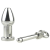 plug en metal arsenal avec anneau 8 x 37cm gris 1