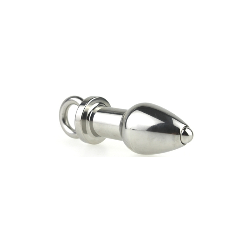 plug en metal arsenal avec anneau 8 x 37cm gris 3