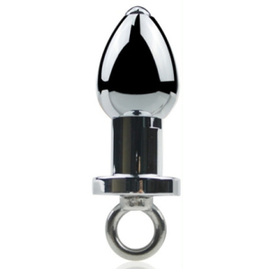plug en metal arsenal avec anneau 8 x 37cm gris