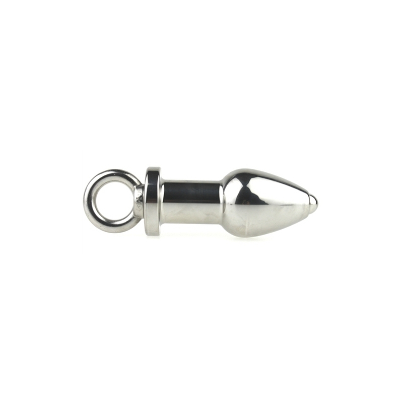 plug en metal arsenal avec anneau 8 x 37cm gris 4