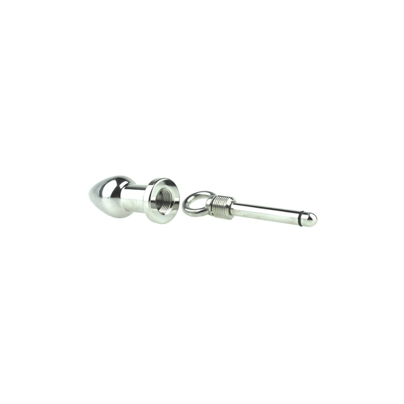 plug en metal arsenal avec anneau 8 x 37cm gris 5