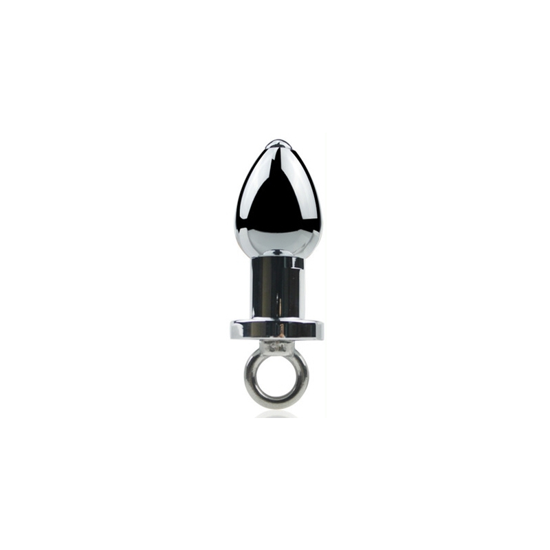 plug en metal arsenal avec anneau 8 x 37cm gris
