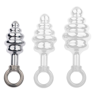 plug en metal avec anneau butt pal 6 x 28cm