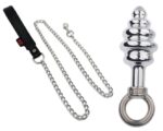 plug en metal butt pal avec laisse 6 x 28cm