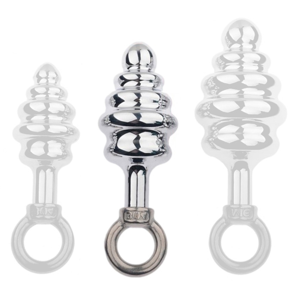 plug en metal butt pal avec laisse 7 x 35cm 1