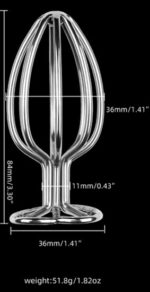 plug en metal heart line l 8 x 42cm 6