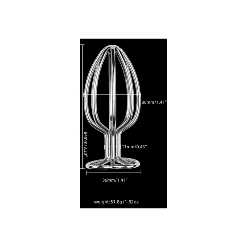plug en metal heart line l 8 x 42cm 6