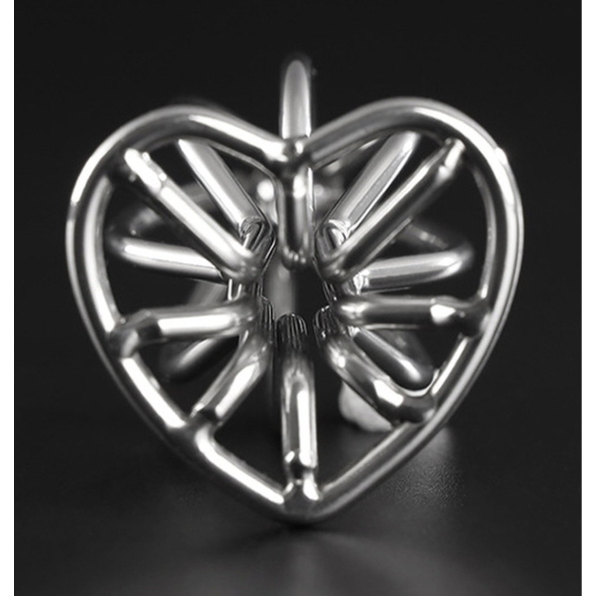 plug en metal heart line m 7 x 35cm 1