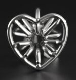 plug en metal heart line m 7 x 35cm 1