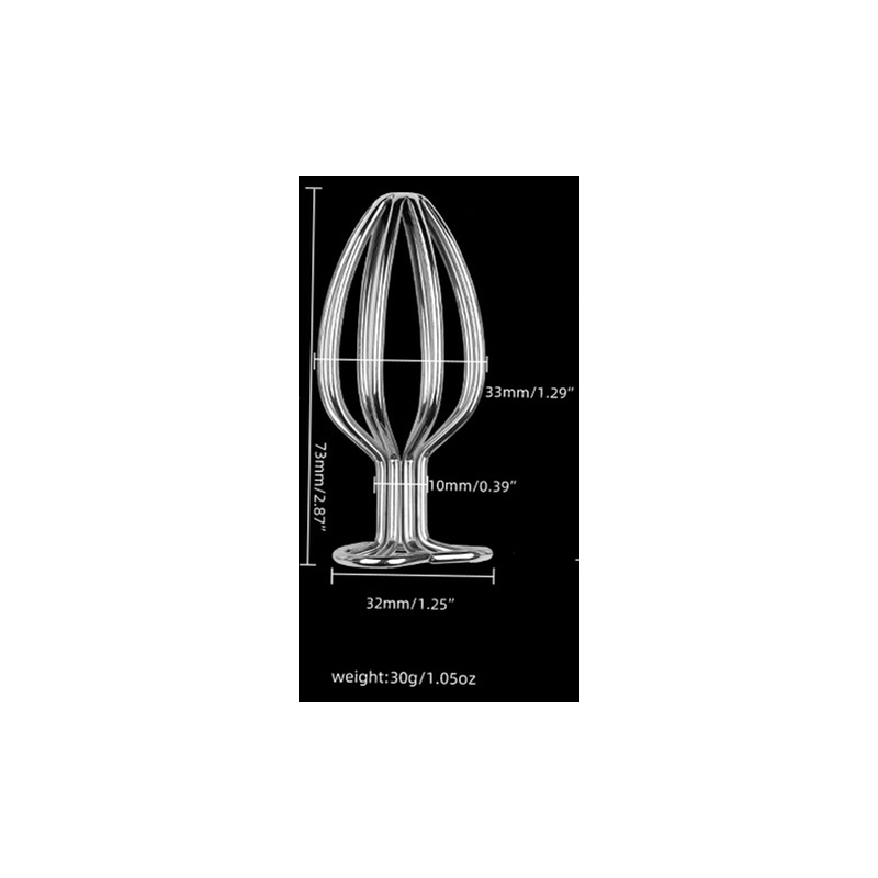 plug en metal heart line m 7 x 35cm 6