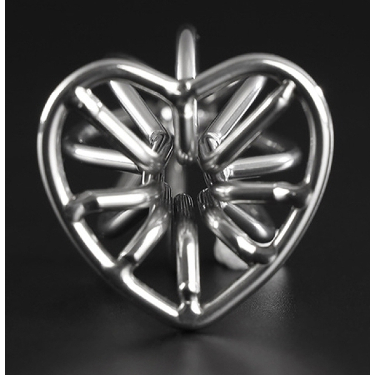 plug en metal heart line s 55 x 29cm 1