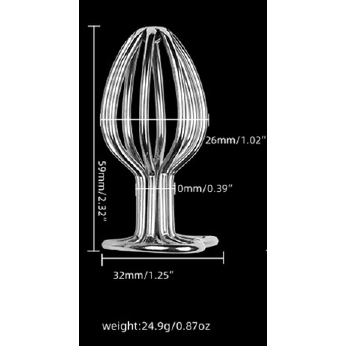 plug en metal heart line s 55 x 29cm 6