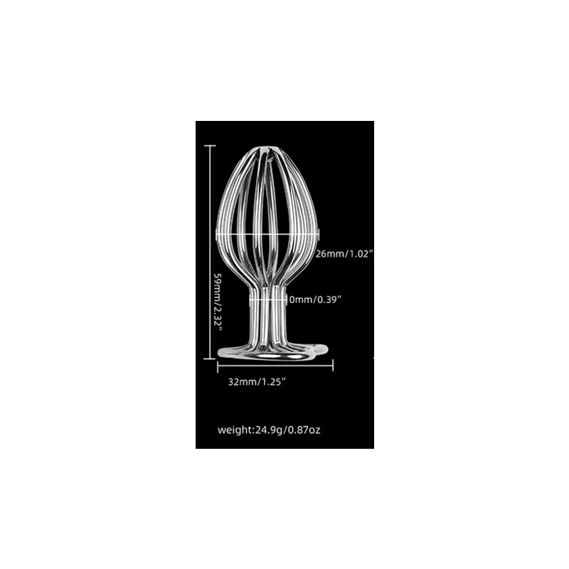 plug en metal heart line s 55 x 29cm 6