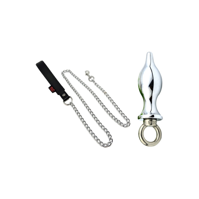 plug en metal pioneer avec laisse 72 x 26cm