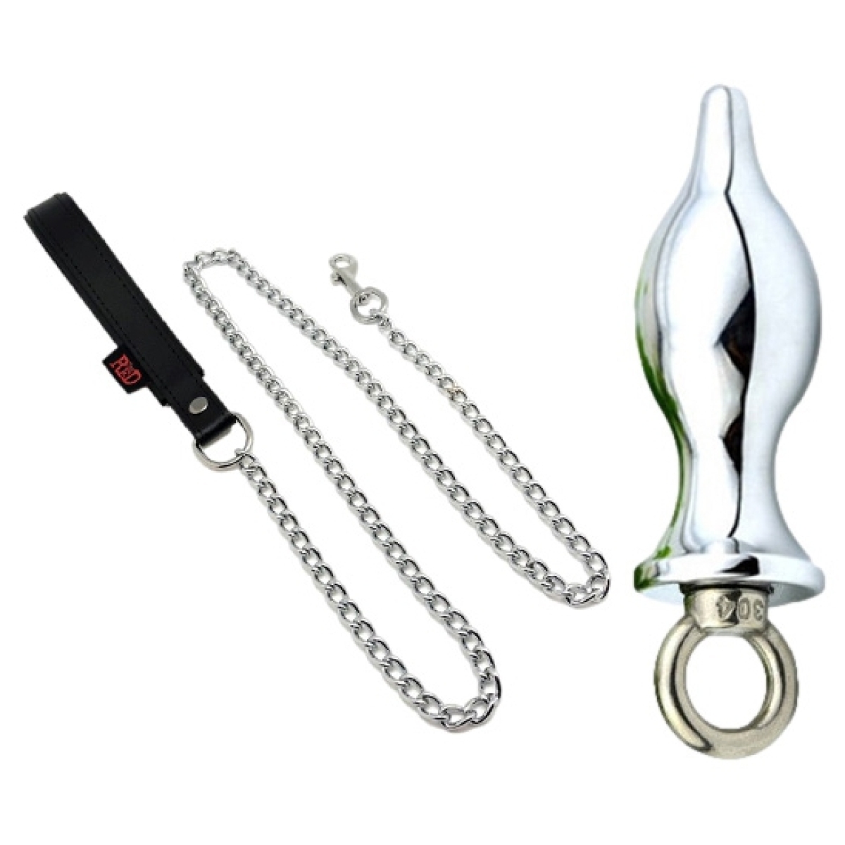 plug en metal pioneer avec laisse 9 x 35cm