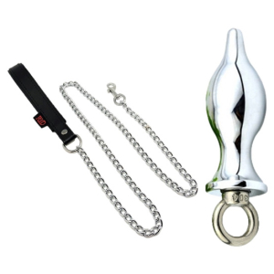 plug en metal pioneer avec laisse 9 x 35cm
