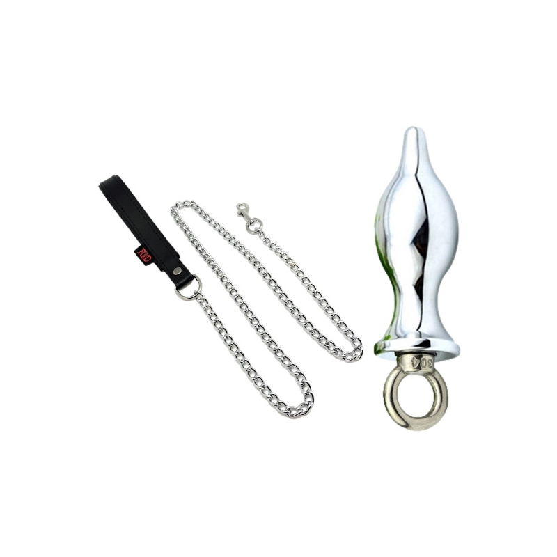 plug en metal pioneer avec laisse 9 x 35cm