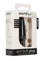 plug en silicone slim butt 75 x 2cm noir 1