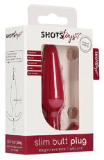 plug en silicone slim butt 75 x 2cm rouge 1
