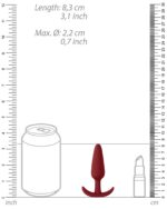 plug en silicone slim butt 75 x 2cm rouge 3