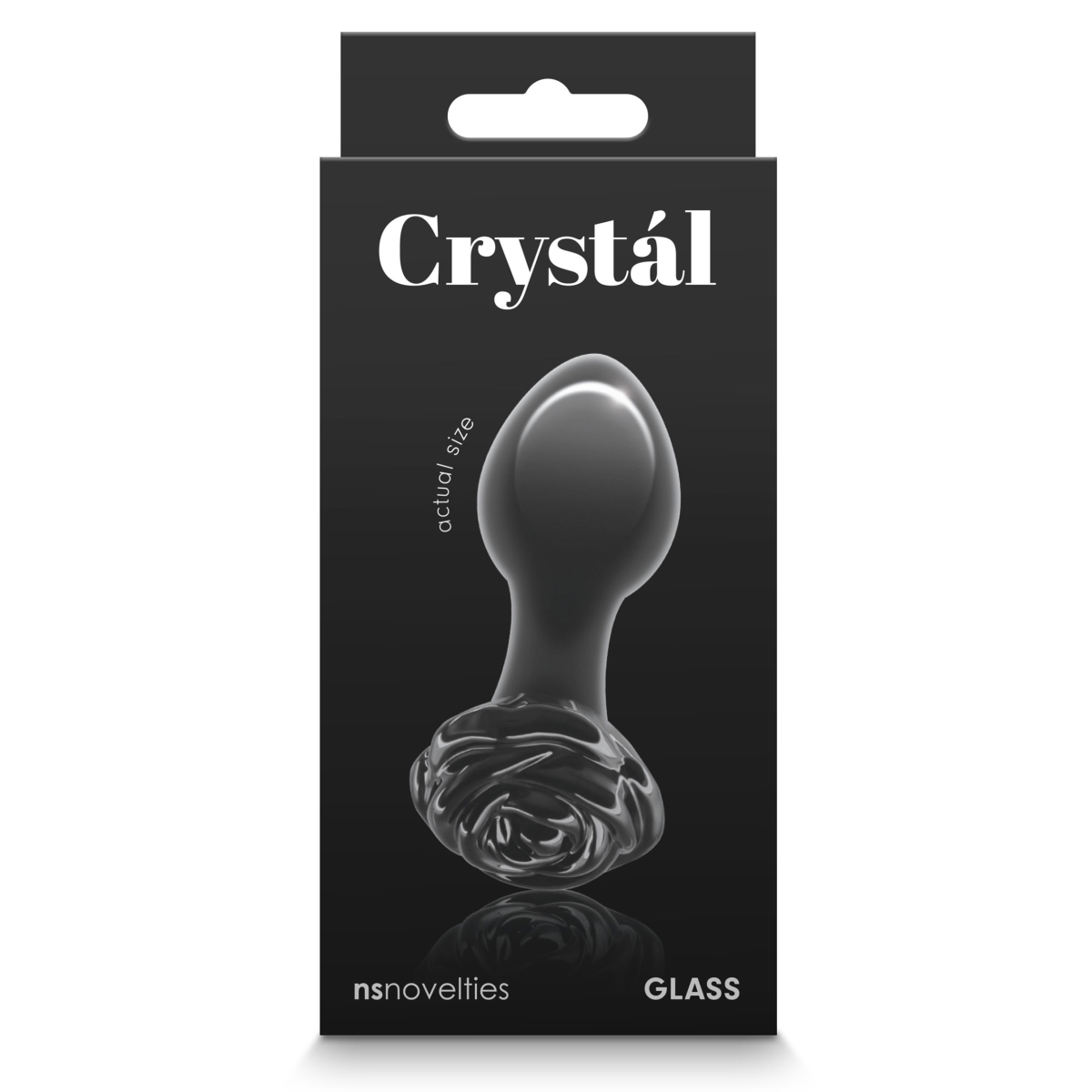 plug en verre crystal rose 7 x 32cm noir 1
