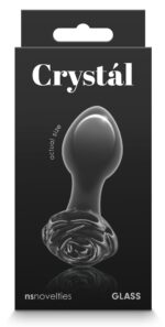 plug en verre crystal rose 7 x 32cm noir 1