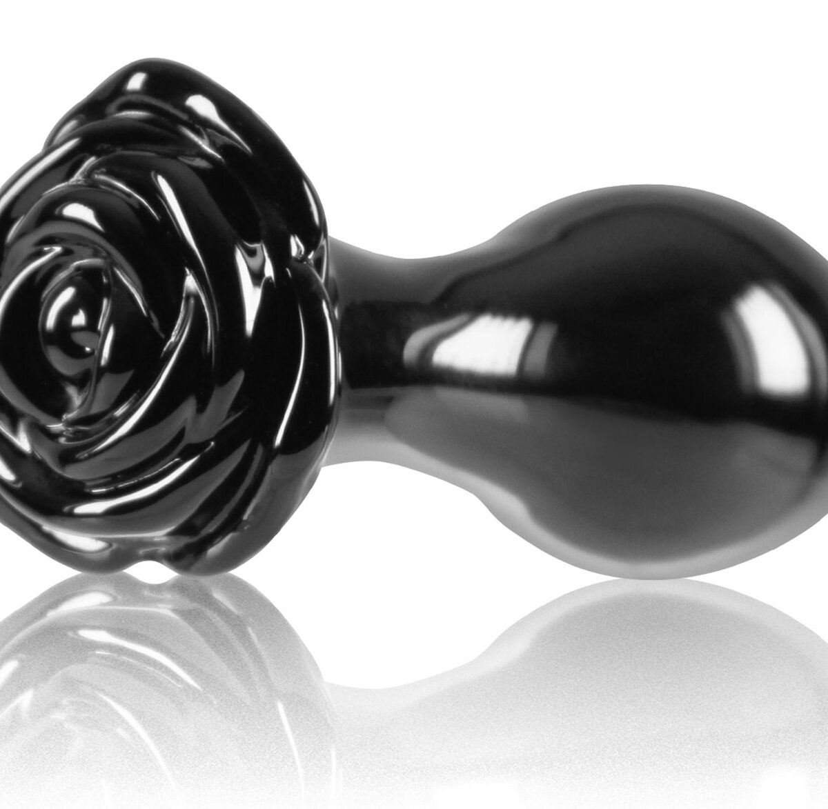 plug en verre crystal rose 7 x 32cm noir
