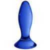 plug en verre follower bleu 9 x 35cm