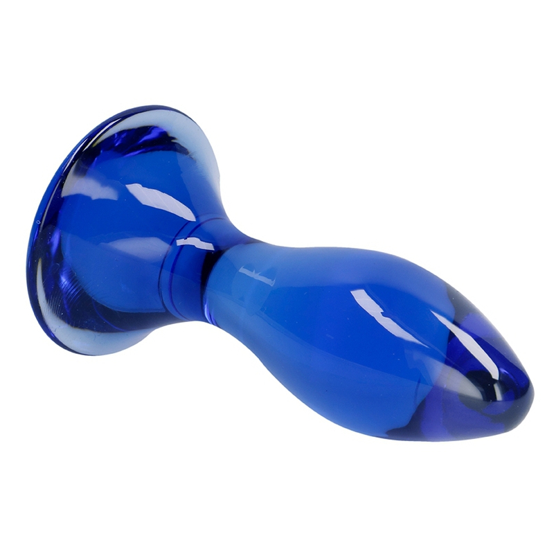 plug en verre follower bleu 9 x 35cm 2