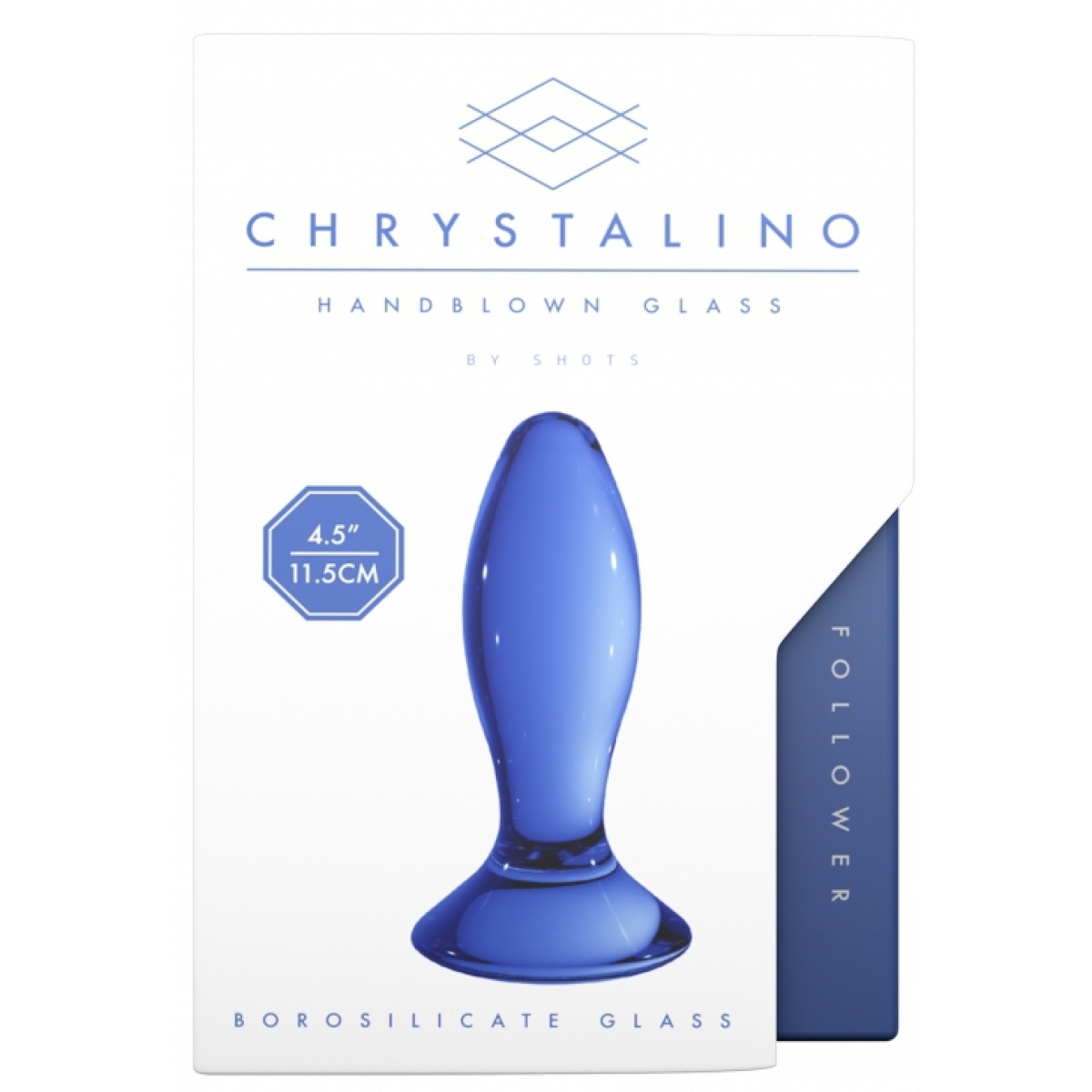 plug en verre follower bleu 9 x 35cm 3