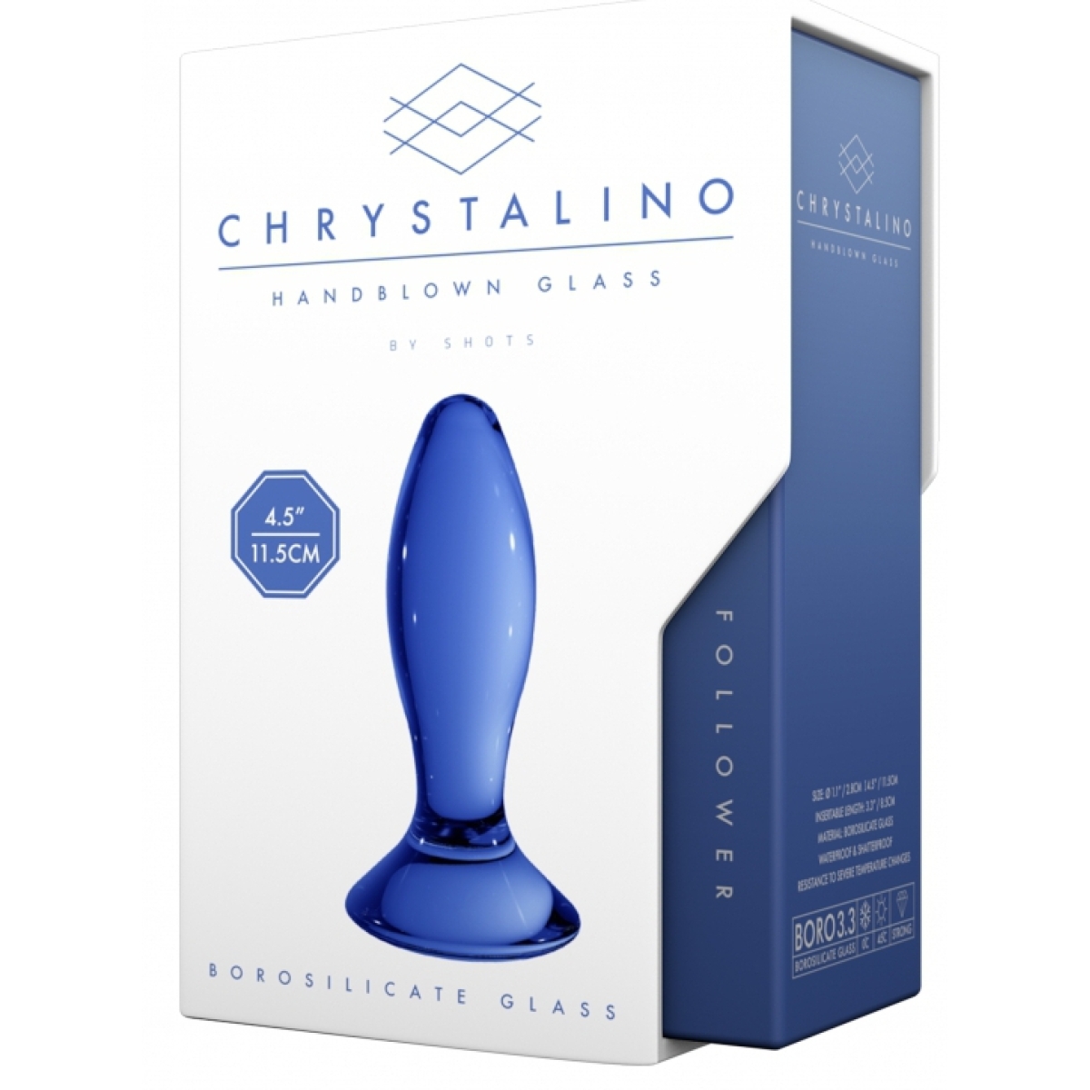 plug en verre follower bleu 9 x 35cm 4