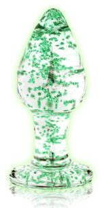 plug en verre phosphorescent butt glow l 8 x 4cm 1