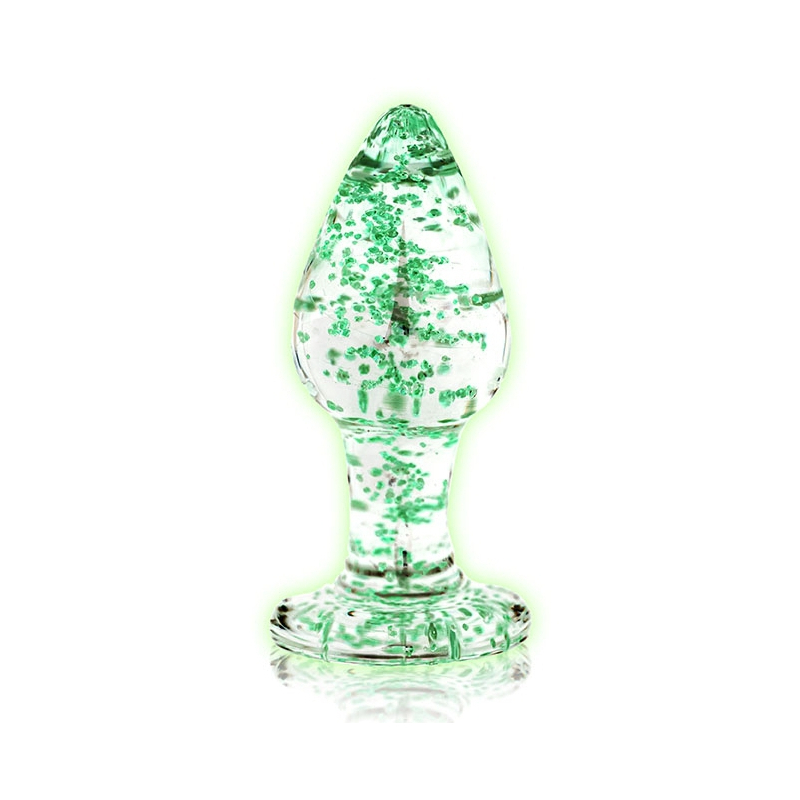 plug en verre phosphorescent butt glow l 8 x 4cm 1