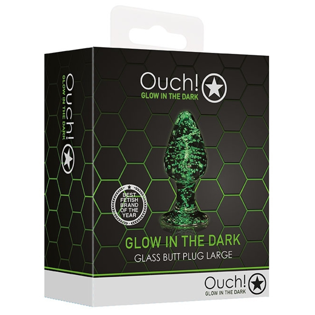 plug en verre phosphorescent butt glow l 8 x 4cm 2