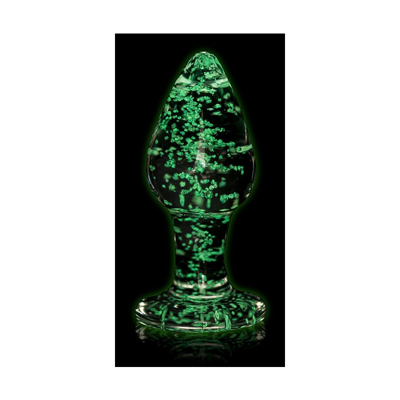 plug en verre phosphorescent butt glow l 8 x 4cm 3