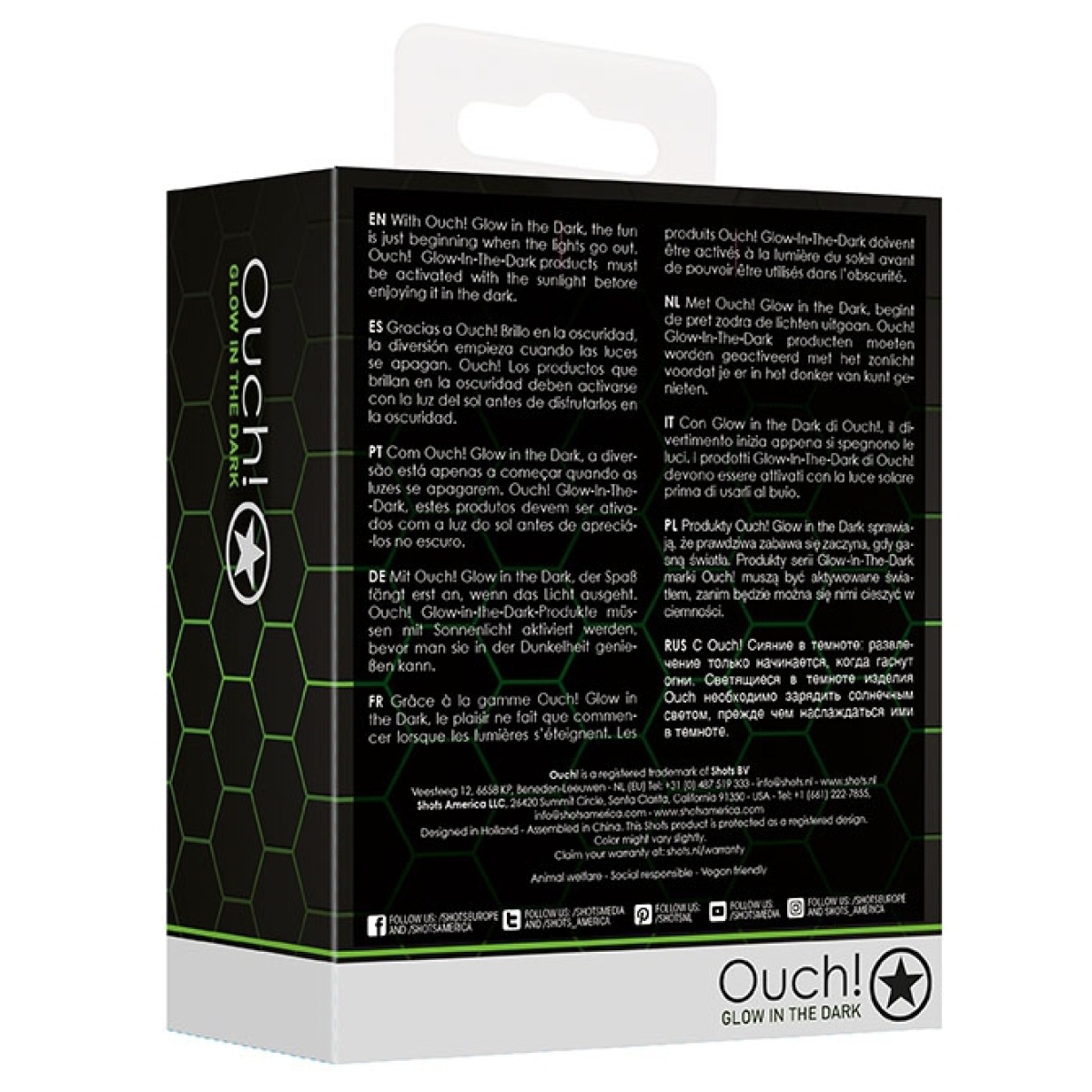 plug en verre phosphorescent butt glow l 8 x 4cm 5