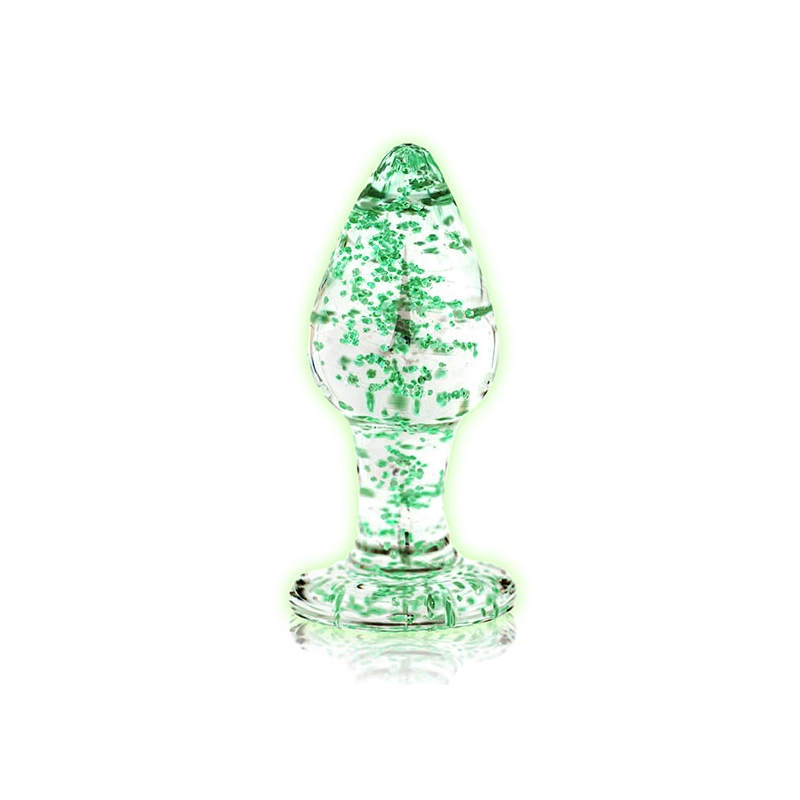 plug en verre phosphorescent butt glow m 7 x 32cm 1