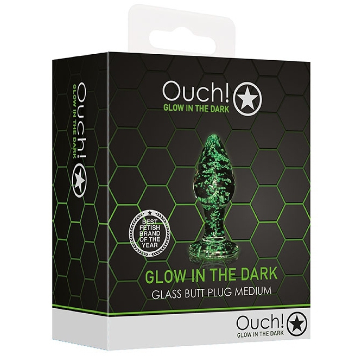 plug en verre phosphorescent butt glow m 7 x 32cm 2