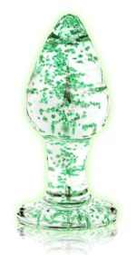 plug en verre phosphorescent butt glow s 6 x 27cm 1