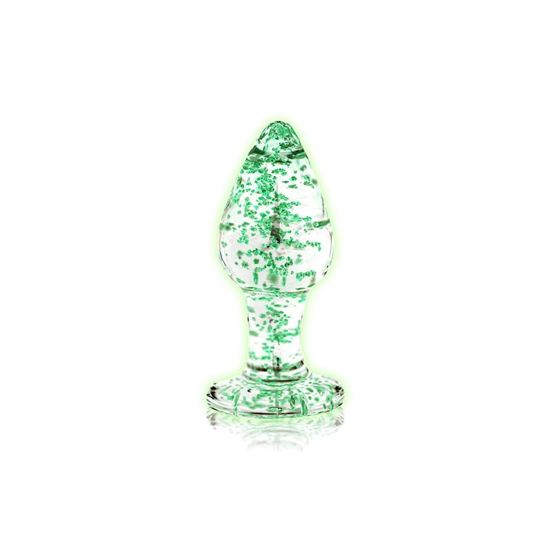 plug en verre phosphorescent butt glow s 6 x 27cm 1