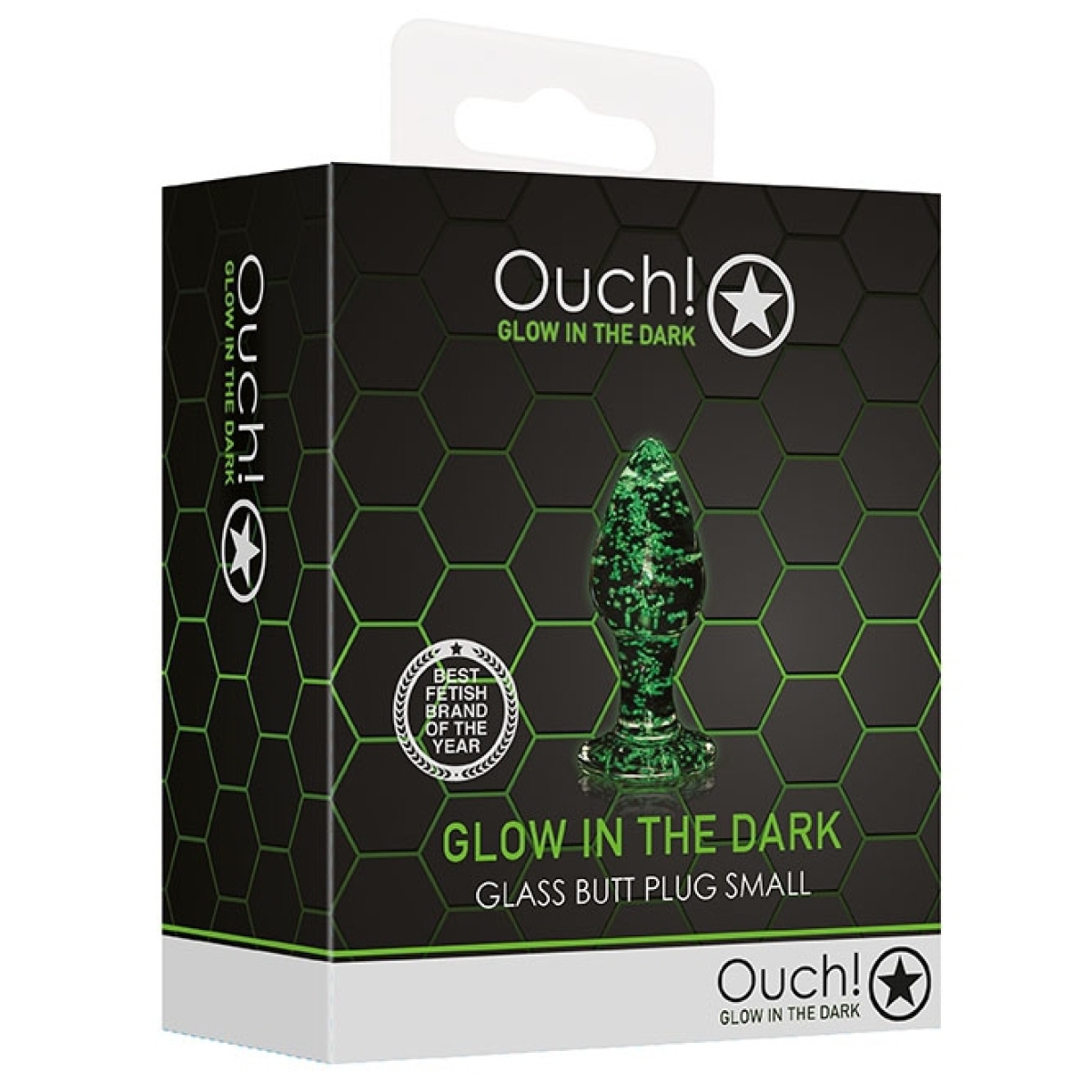 plug en verre phosphorescent butt glow s 6 x 27cm 2