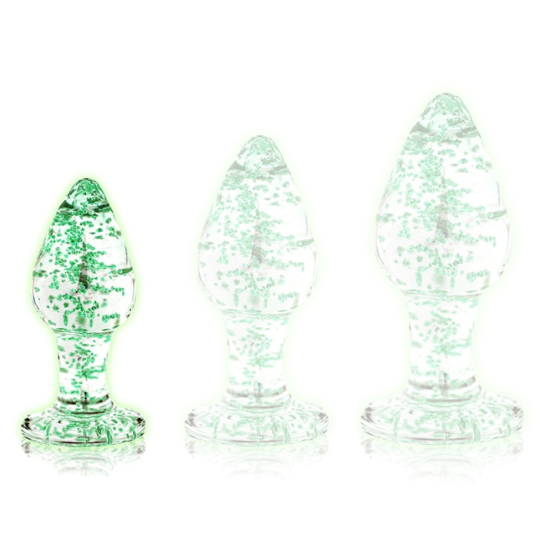 plug en verre phosphorescent butt glow s 6 x 27cm