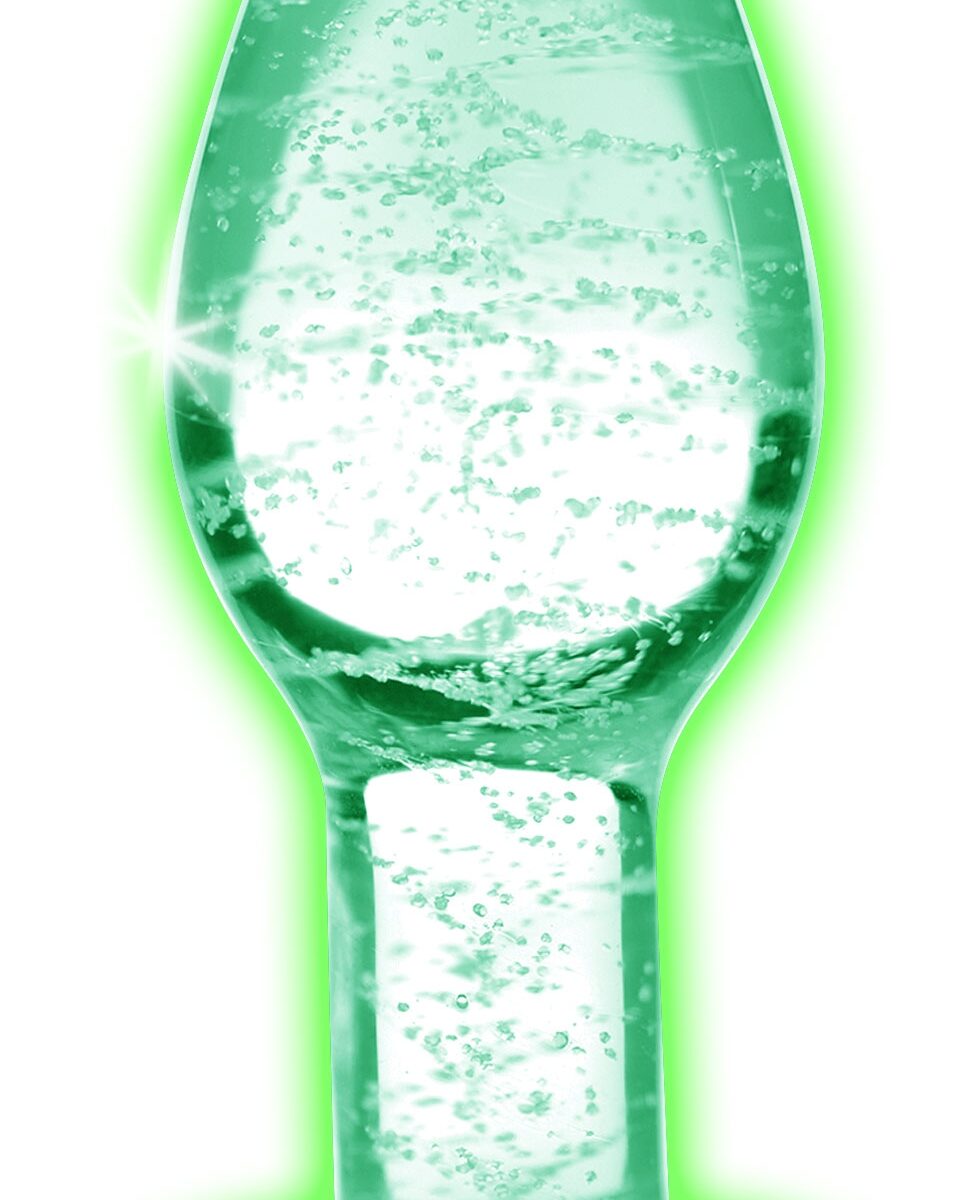 plug en verre phosphorescent glow s 7 x 28cm