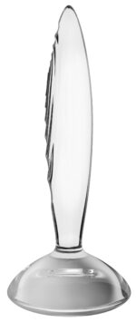 plug en verre sparkling crystal 16 x 35cm transparent scaled