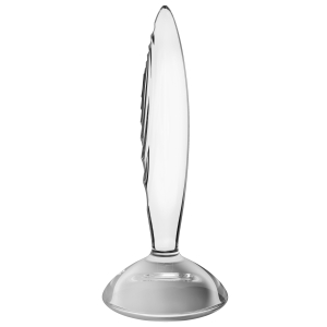 plug en verre sparkling crystal 16 x 35cm transparent scaled