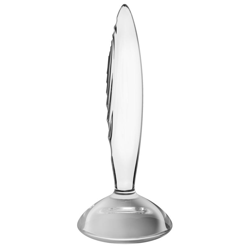 plug en verre sparkling crystal 16 x 35cm transparent scaled